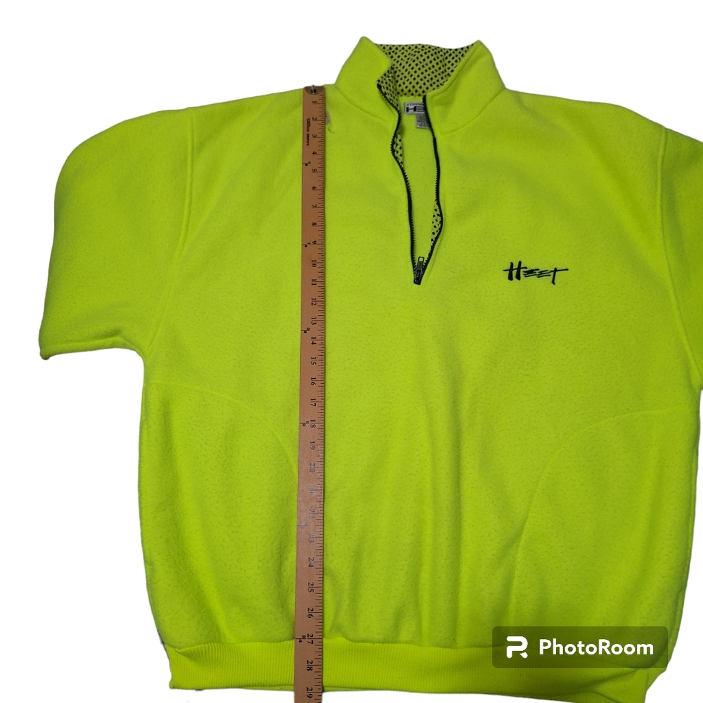 Xtreme Heet Neon Yellow Green Pullover Size XL Made In Taiwan R.O.C - Picture 6 of 7